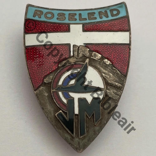 Grpt SAVOIE  Centre PATUREAU-MIRAND (CDT) Gpe ROSELEND  Eqp DE DAMPIERRE (LTT)  SM (AUGIS) Bol fenetre allonge Dos lisse irreg EMAIL 1942 Src.historiacollection2a PV880Eur 